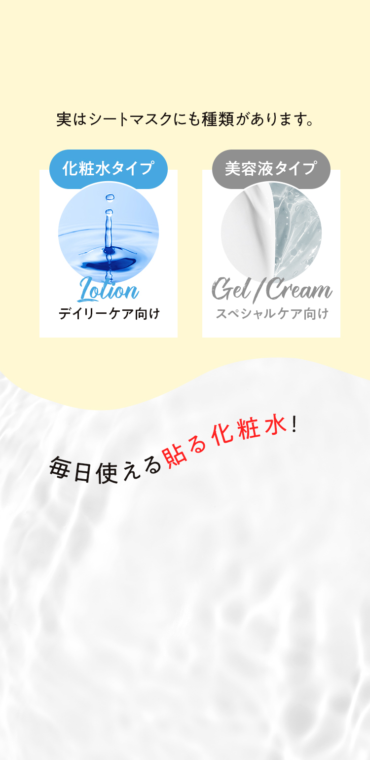 毎日使える貼る化粧水！