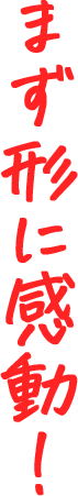 まず形に感動！
