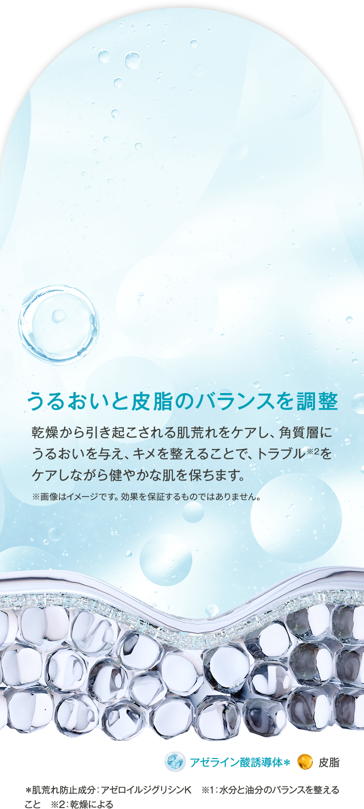 うるおいと皮脂のバランスを調整