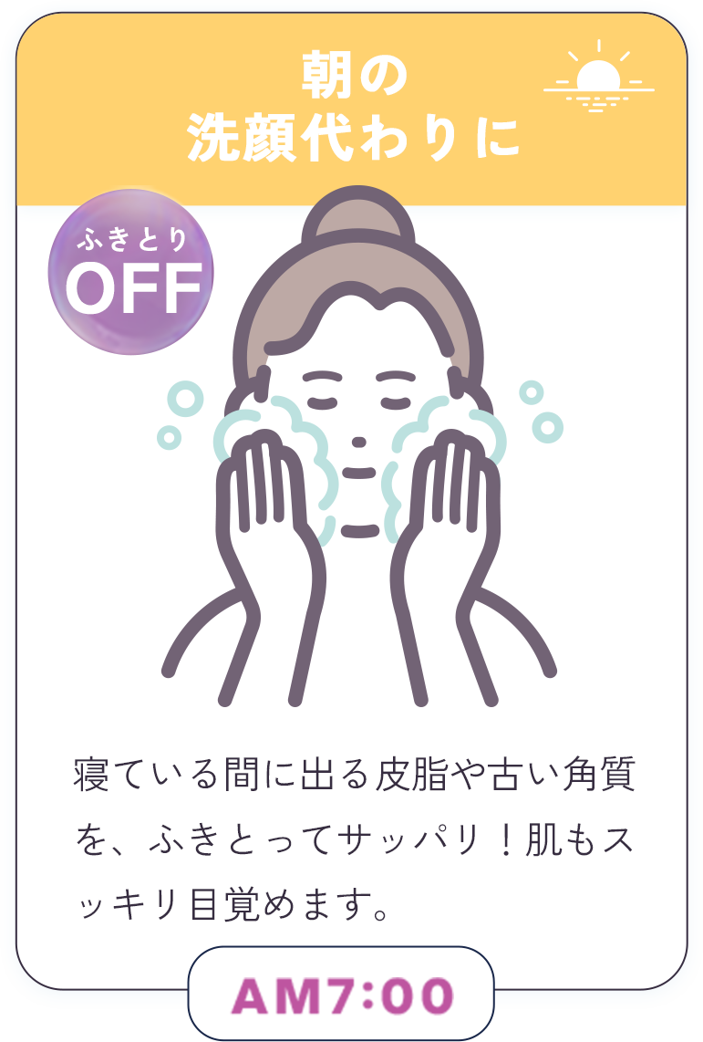 朝の洗顔代わりに